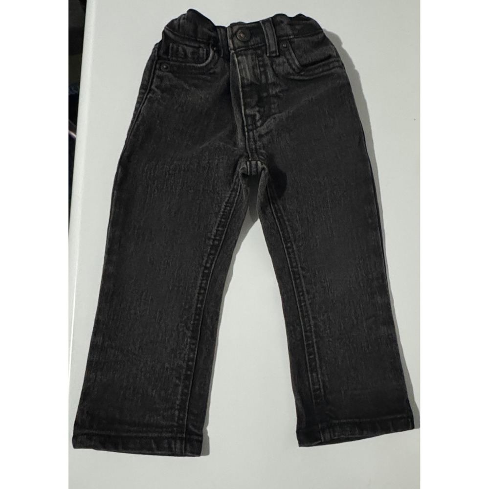 Size 4T - Gap Kids Boys Black Denim Jeans Straight Leg Elastic Waist Pants